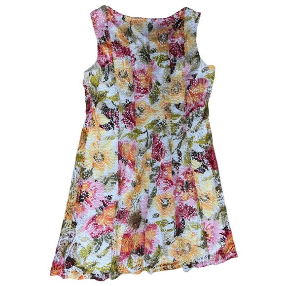 Perceptions Petite PL Floral Lace Dress with Coral Cardigan – 2-Piece Set - Picture 3 of 5